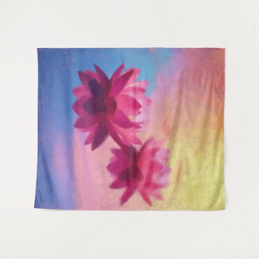 Abstrakte Lotus-Blume Wandteppich (Vorderseite (Horizontal))