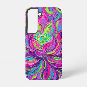 Abstrakte Lotus-Neon-Blüten-Samsung-Hüllen Samsung Galaxy Hülle