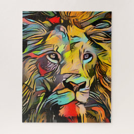 Abstrakte Löwe | Herausforderung Hard Jigsaw Puzzle