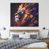 Abstrakte Löwen Leinwand Kunst (Insitu (Schlafzimmer))