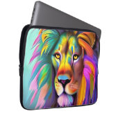 Abstrakte Löwenface Mystische Fantasie Kunst Laptopschutzhülle (Vorne Rechts)
