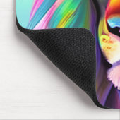 Abstrakte Löwenface Mystische Fantasie Kunst Mousepad (Ecke)