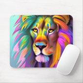 Abstrakte Löwenface Mystische Fantasie Kunst Mousepad (Mit Mouse)