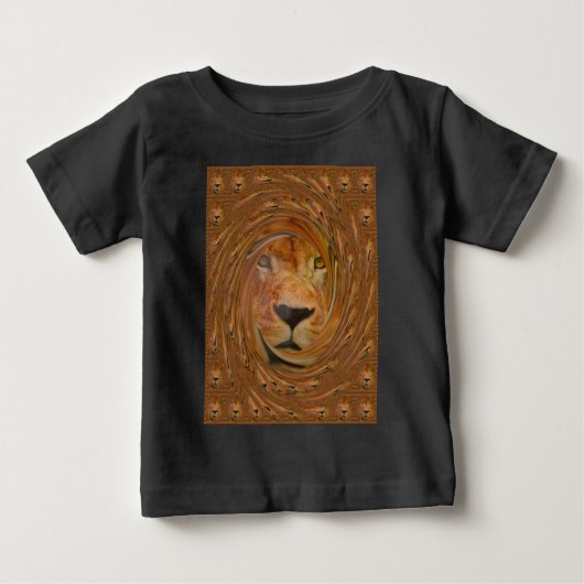Abstrakte Löwensafari Baby T-shirt (Vorderseite)
