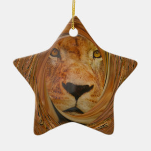 Abstrakte Löwensafari Keramikornament
