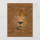 Abstrakte Löwensafari Postkarte (Vorderseite)