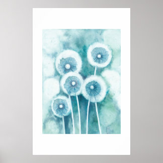 Abstrakte Löwenzahnblüten Poster