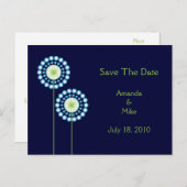 Abstrakte Lüster-Blume Save the Date Karte (Vorne/Hinten)