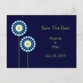 Abstrakte Lüster-Blume Save the Date Karte (Vorderseite)