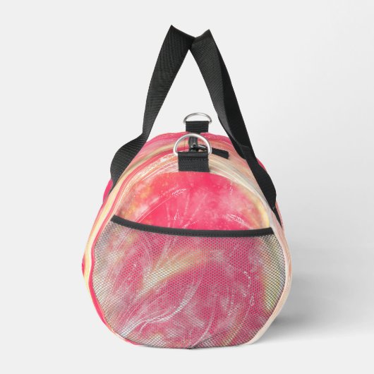 Abstrakte Lüster und Glühwürmchen Gelb Duffle Bag (Rechts)