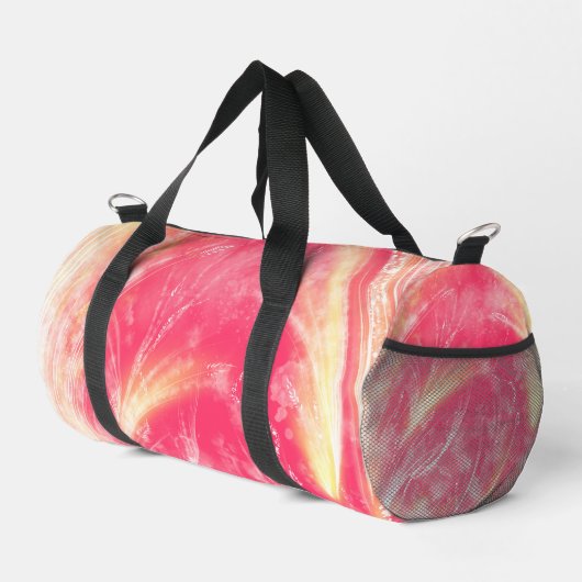 Abstrakte Lüster und Glühwürmchen Gelb Duffle Bag (Rechte Ecke)