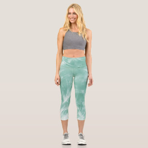 Abstrakte Lüster und Glühwürmchen grün Capri Leggings
