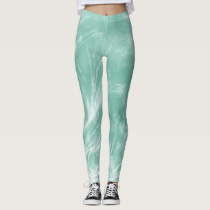Abstrakte Lüster und Glühwürmchen grün Leggings