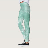 Abstrakte Lüster und Glühwürmchen grün Leggings (Links)