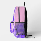 Abstrakte Lüster und Glühwürmchen Rosa Lila Bedruckter Rucksack (Rechts)