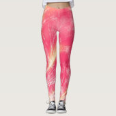 Abstrakte Lüster und Glühwürmchen Rot Leggings (Vorderseite)
