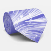 Abstrakte Lüsterne und Glühwürmchen Blau Krawatte (Gerollt)