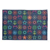 Abstrakte lustige Formen Retrodesign drucken Kissenbezug (Rückseite)