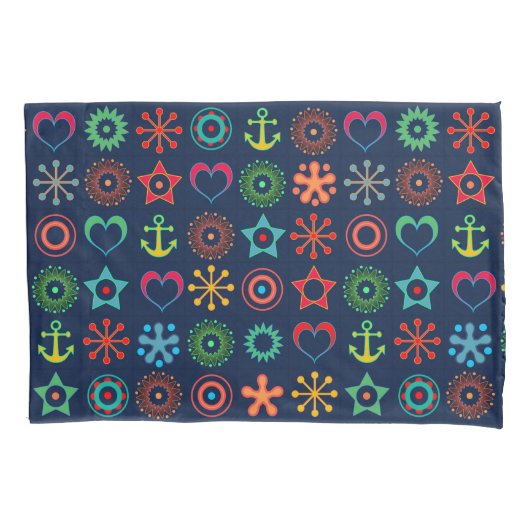 Abstrakte lustige Formen Retrodesign drucken Kissenbezug (Vorderseite)