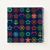 Abstrakte lustige Formen Retrodesign drucken Notizblock (Rückseite)