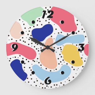 Abstrakte lustige moderne süße Kinder Sommer Forme Große Wanduhr