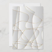 Abstrakte Luxus Golden Lines Hochzeit Einladung (Rückseite)