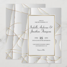 Abstrakte Luxus Golden Lines Hochzeit