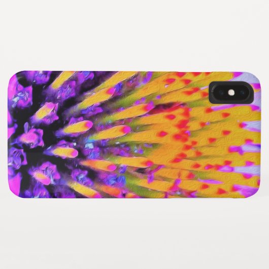 Abstrakte Macro Hot Pink und Gelb Case-Mate iPhone Hülle (Rückseite (Horizontal))