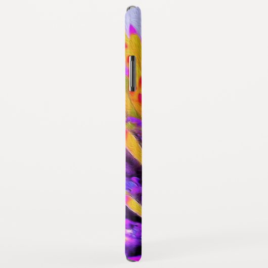 Abstrakte Macro Hot Pink und Gelb Case-Mate iPhone Hülle (Hinten/Rechts)