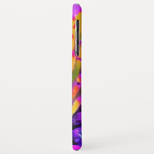 Abstrakte Macro Hot Pink und Gelb Case-Mate iPhone Hülle (Hinten/Links)