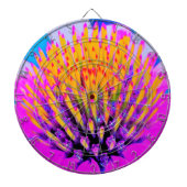 Abstrakte Macro Hot Pink und Gelb Dartscheibe (vorne)