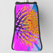 Abstrakte Macro Hot Pink und Gelb Golf Headcover (Rotieren 90)