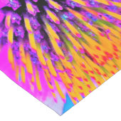 Abstrakte Macro Hot Pink und Gelb Kurzer Tischläufer (Ecke)