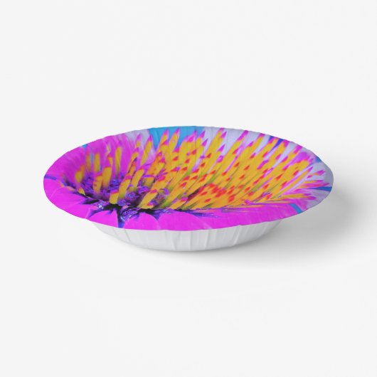 Abstrakte Macro Hot Pink und Gelb Pappteller (Gewinkelt)