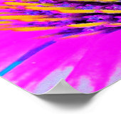 Abstrakte Macro Hot Pink und Gelb Poster (Ecke)