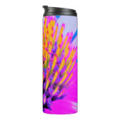 Abstrakte Macro Hot Pink und Gelb Thermosbecher (Nach rechts gedreht)