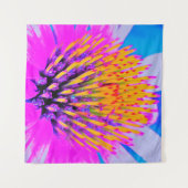 Abstrakte Macro Hot Pink und Gelb Wandteppich (Vorderseite (Horizontal))