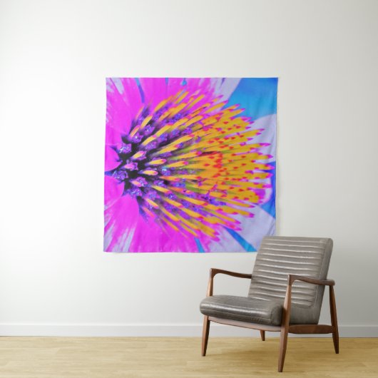 Abstrakte Macro Hot Pink und Gelb Wandteppich (Beispiel (Horizontal))