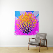 Abstrakte Macro Hot Pink und Gelb Wandteppich (Beispiel)