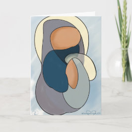 Abstrakte Madonna mit Kind - Weihnachts-/Weihnacht Karte