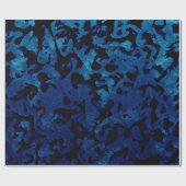 Abstrakte Magie - Navy Blue Grunge Black Geschenkpapier (Flach)