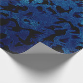 Abstrakte Magie - Navy Blue Grunge Black Geschenkpapier (Ecke)