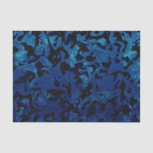 Abstrakte Magie - Navy Blue Grunge Black Seidenpapier