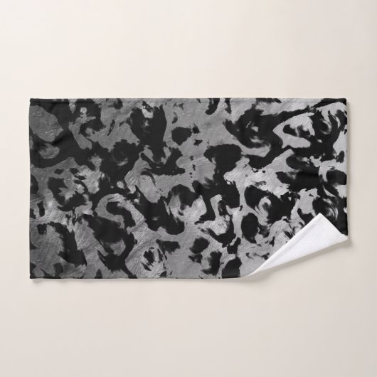 Abstrakte Magie - Silberschwarz Badhandtuch Set (Handtuch)