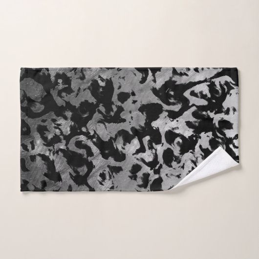 Abstrakte Magie - Silberschwarz Handtuch (Handtuch)