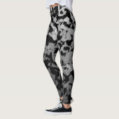 Abstrakte Magie - Silberschwarz Leggings (Links)