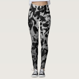 Abstrakte Magie - Silberschwarz Leggings