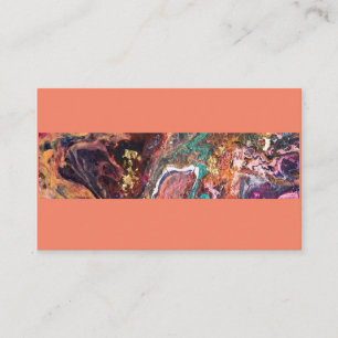 Abstrakte magische Blume rosa Gold Visitenkarte