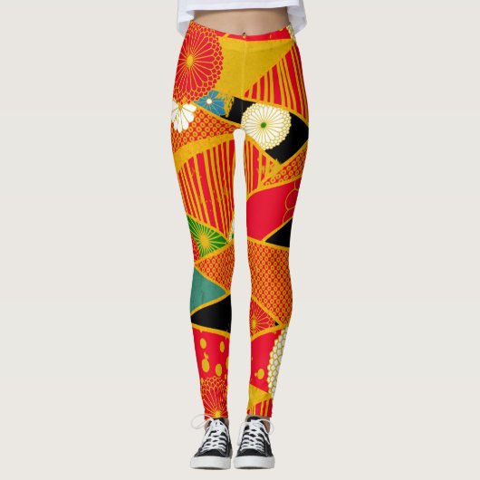 Abstrakte magische Landschaft Leggings (Vorderseite)