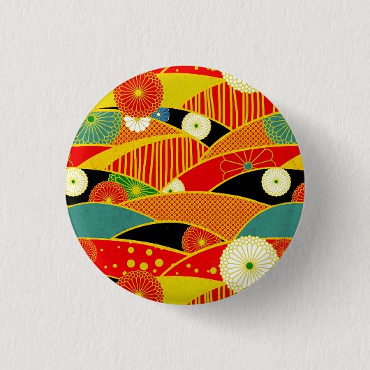 Abstrakte magische Landschaft-Taste Button (Vorderseite)
